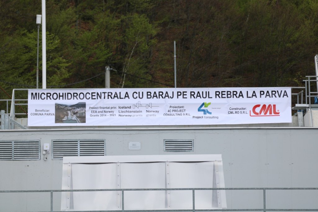 Prima hidrocentrală cu baraj construită în România după 1989, inaugurată la Parva în județul Bistrița-Năsăud